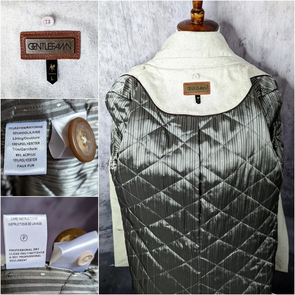 Anthropologie Gentle Fawn Storm Coat, size Large, multi color, faux fur - Picture 11 of 16